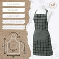 thumbnail image 3 of Chef's Choice Cotton Cooking Apron - 32x26 Inch - Classic Plaid Design for Modern Kitchen, 3 of 5