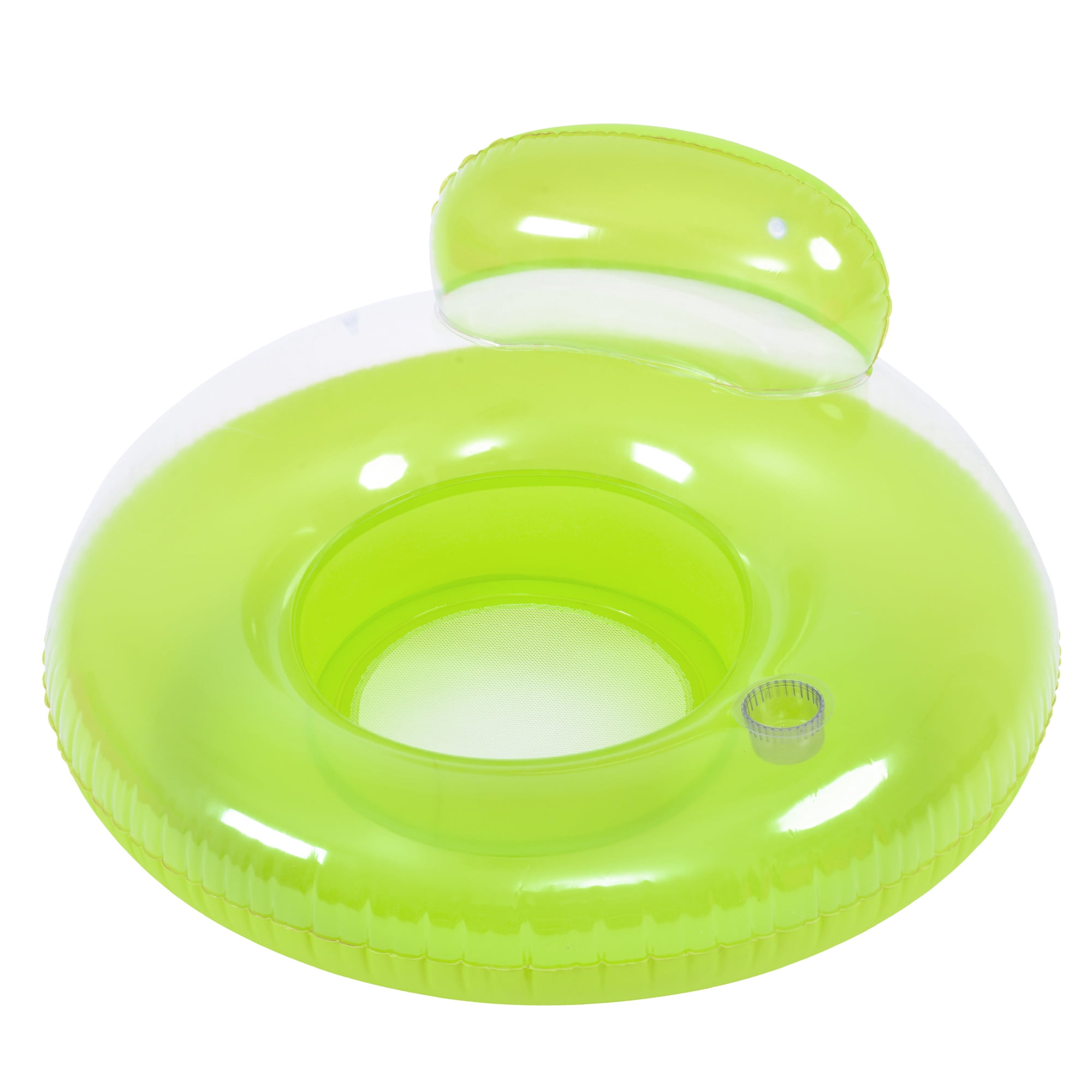 Pool Central 46.5" Green Inflatable Inner Tube Pool Float with Backrest