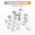 thumbnail image 3 of Unique Bargains 25pcs Car 10A Quick Blow Glass Tube Fuses Breaking Voltage 250V 5x20mm 0.2x0.79 Inch Fuse Glass Tubes, 3 of 6