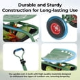thumbnail image 3 of EastVita Pro Heavy Duty Garden Cart Workseat 360 Deg Swivel 10in Tires Foldable Green, 3 of 7