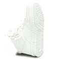 thumbnail image 4 of LUCKY STEP Fashion Hook and Loop High Top Sneakers Casual Walking Shoes,White,Womens, 4 of 5