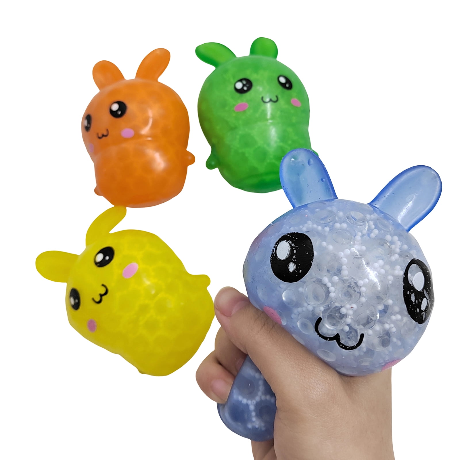 Easter Bunny Sugar Stress Relief Squishies Jumbo Slow Rising Kawaii Scent Squishies Sparkling Bunny Sugar Stress Relief Squeeze Toys for Adults,-5PC(Colorful-Bunny).