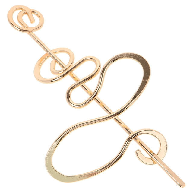 Horquilla para el pelo con forma de moño retorcido, horquilla de metal, pasador para moño, tocado para mujer