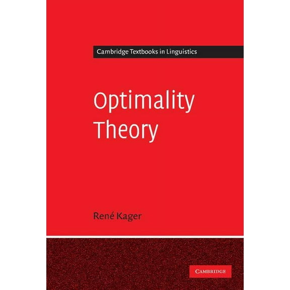 Cambridge Textbooks in Linguistics Optimality Theory, (Hardcover)