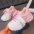 thumbnail image 6 of NIEWTR Kids Shoes for Boys Girls Sneakers Sports Knitted Mesh Running Athletic Walking Gym Sports Lightweight Breathable Toddler Little Kid Big Kid(A-Pink,3), 6 of 9