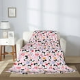 thumbnail image 2 of Gaeub Cartoon Cat And Heart Print Flannel Throw Blanket, Home Fleece Throw Blanket for Couch or Bed,Decorative Blankets,Lightweight Fuzzy Flannel Blanket-40"x30", 2 of 6
