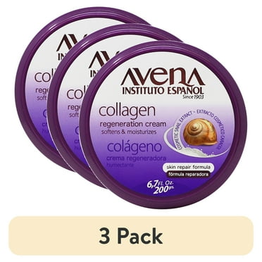(3 pack) Avena Instituto Espanol Collagen Regeneration, Hand & Body Cream, Softens and Moisturizes, All Skin, 6.8 Fl Oz