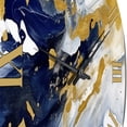 thumbnail image 5 of Designart "Strokes in Dark Blue and Gold XXIII" Fractals Oversized Wall Clock, 5 of 5