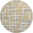 thumbnail image 2 of Addison Rugs Mayfield Premium Machine Washable Transitional Stripes Gold Round Rug, 8' x 8', 2 of 6