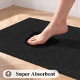 thumbnail image 4 of Enyhom Bathroom Rugs Sets of 3, Absorbent Bath Mat Non Slip Washable Bath Floor Rugs, Black, 4 of 7