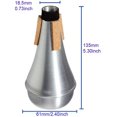 thumbnail image 2 of Silenciador de trompeta de práctica de aluminio ligero para Jazz brillar Electrónica, 2 of 4