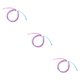 thumbnail image 3 of Jumpingount de cuerda, joyería estética elegante ajustable, cordón cómodo, accesorios de mujer para chicas adolescentes, púrpura + azul Morado+Azul 3piezas Jumpingount CBP251200, 3 of 6