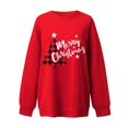 thumbnail image 3 of Camisas de Navidad Para Mujer Tops de Cuello Redondo Blusa de Manga Larga Suelta de Moda Odeerbi ODB198065, 3 of 4