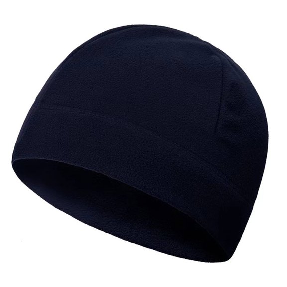 FLORNIX Fleece Beanie Cold Protection Black Beanie Warm Fleece Cap Beanies Hats Men Dark Blue