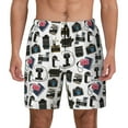 thumbnail image 2 of Picia Cool Camera pattern Mens Swim Trunks with Compression Liner Stretch Beach Shorts Quick Dry with Zipper Pockets No-Chafing Board Shorts-3X-Large, 2 of 9