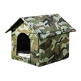 thumbnail image 1 of portátiles al aire libre Casa cálida Muebles resistentes a la intemperie Suministros para mascotas 40cmx35cmx40cm Yuyangstore Refugio de gatos callejeros, 1 of 8