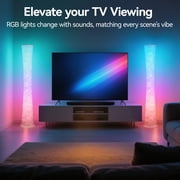 SUNMORY 61 RGBIC LED Floor Lamp, 1800 LM Color Changing Lighting Modern Tall Lamp with Music Sync & 16 Millio Colors, Standing Lamp With Remote & APP Control for Living Room, Bedroom, Gaming, Party
