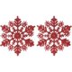 thumbnail image 1 of Adornos de copos de nieve con purpurina de Navidad de plástico Decoraciones para árboles de Navidad (4''/10 cm, rojo). Afortunado Sencillez, 1 of 4
