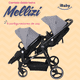 thumbnail image 2 of Carriola Gemelar Premium Ibaby Mellizi Posiciones Multiples gris, 2 of 9