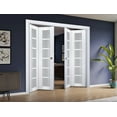 thumbnail image 3 of Sliding Closet Double Bi-fold Doors | Veregio 7602 White Silk with Frosted Glass, 3 of 5