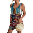 thumbnail image 3 of QATAINLAV Rompers for Women 2025 4th of July Short Jumpsuit Casual Adjustable Straps American Flag Onesie Shorts Patriotic Holiday Overalls with Pockets Blue L Camisas Para Hombres, 3 of 6
