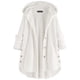thumbnail image 1 of Abrigo de invierno para mujer, chaqueta de polar de peluche larga y cálida de gran tamaño, suéter elegante e informal de polar Sherpa con botones y capucha, chaqueta de transición térmica, 1 of 3