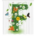 thumbnail image 3 of Ambesonne Letter F Shower Curtain, Animals and Flowers F, 69"Wx75"L, Green Multicolor, 3 of 3