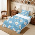 thumbnail image 3 of Manfei Flowers Books Twin Sheets 3pcs,Kawaii Daisy Bedding,1 Flat Sheet,1 Fitted Sheet and 1 Pillowcase, 3 of 6