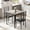grey, variant on 3 Pieces Kitchen Table Set, Small Dining Room Table with 2 Upholstered Chairs, Wood Square Dining Table Set, Space-Saving Dinette for Small Space Apartment Dining Room