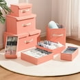 thumbnail image 2 of WRXMIJNHGSA Boîte de Rangement Textile Maison à Moins de 10$ Lin 24 Compartiments Boîte de Rangement Chaussettes Sac de Rangement Pliable Lavable, 2 of 7