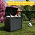 thumbnail image 6 of EASY UP 30 Gallon Resin Deck Box, Lockable Patio Outdoor Storage Box for Furniture, Garden Tools and Tools Storage, Waterproof Outside Storage Boxes.Father's Day Gift, 6 of 7