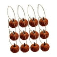 thumbnail image 3 of GROWTH TANK 12x Artificial Velvet Pumpkins Decorative Home Mini Holiday Fall Decorations With Lanyard, 3 of 9