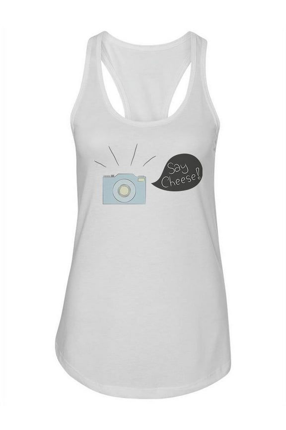 Photo Camera. Hand Drawn Style Tank Women -Image by Shutterstock, Female Medium