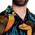 thumbnail image 5 of Platypus Men's Casual Printed Hawaiian Poplin Button Down Short Sleeve Beach Shirt Unisex, 5 of 6