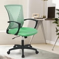 thumbnail image 2 of Office Chair Desk Computer Chair Ergonomic Adjustable Executive Mesh Mid Back with 360 Degree Swivel Wheels Lumbar Support Armrest,Green, 2 of 7