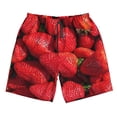 thumbnail image 3 of Uemuo Strawberry Red Pattern Men's Swim Trunks Hawaiian Beach Bathing Suit Swimsuits Beach Quick-Dry Shorts with Pockets-X-Large, 3 of 9