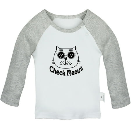 

Check Meowt Funny T shirt For Baby Newborn Babies T-shirts Infant Tops 0-24M Kids Graphic Tees Clothing (Long Gray Raglan T-shirt 12-18 Months)