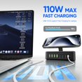 thumbnail image 3 of Estación de carga Acozvin 160W USB-C 11 en 1, cable de 1,5 m, 3 of 7