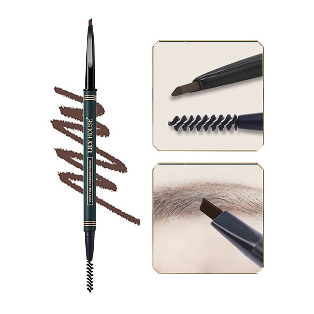 WIFKLSIIPG Extra-fine Eyebrow Pencil with Replacement Refill, Long Aasting Double-ended Eyebrow Pencil 1.5mm Fine Eefill