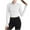 White, variant on hotojiny Women's Cropped Workout Tops Half Zip Slim Stretchy Athletic T Shirts Lightweight Yoga Running Pullover Tops