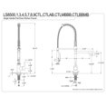 thumbnail image 2 of Grifo de cocina Kingston Brass Continental Pre-Rinse LS8503CT, 2 of 2
