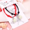 thumbnail image 3 of Joyería del Día de San Valentín, Pulsera RisingMoon, mayorista, cuentas simples, hojas, cadena de cuerda ajustable, Pulsera de pareja de playa luminosa de verano oso de fresa Electrónica, 3 of 6