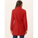 thumbnail image 4 of Abrigo De Invierno Elegante PaMujer Abrigo Largo De Un Solo Pecho Con Cuello Alto En Mitad Del Muslo Rojo Brillante M, 4 of 6