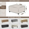 thumbnail image 4 of CHOK 2024 S/L Ottoman Covers Slipcover Stretch Ottoman Cover Folding Storage Stool Protector Rectangle Slipcover with Elastic Bottom Gray, 4 of 8