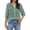#03Blue, variant on Cotton Linen Shirts for Women Trendy Retro Embroidered 3/4 Sleeve Boho Blouse Dressy Casual Bohemian Tops Loose Tunics Blue L