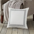 thumbnail image 2 of Greendale Home Fashions 20" x 20" Gray Greek Key Cotton Canvas Decorative Pillow, 2 of 4