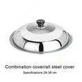 thumbnail image 3 of FANJIE Stainless Steel Visible Combined Tripod Wok Cover, Combined Vegetable Cover, 3 of 3