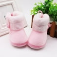 thumbnail image 5 of URMAGIC Baby Boys Girls Fleece Winter Warm Snow Boots Soft Sole Crib Shoes Booties for Newborn Infant Toddler 0-18 Months, 5 of 11