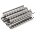 thumbnail image 2 of Nonstick Perforated Baguette Pan 15" x 13" for French Bread Baking 6 Wave Loaves Loaf Bake Mold Oven Toaster Pan (Silver), 2 of 5