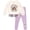 Ivory Light Purple, variant on Gabby's Dollhouse Toddler Girls' 2-Piece Fleece Sweatshirt and Leggings Set Rose Pink Grey
